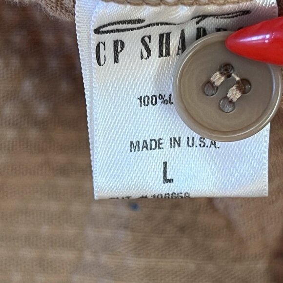 Free People CP Shades Jack Corduroy Shacket Size L Large Brown Button Down - Picture 5 of 7